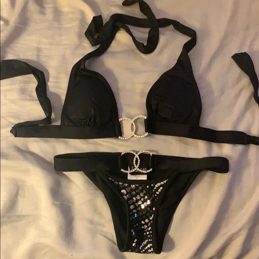 Frederick’s of Hollywood Black Bathing Suit XS